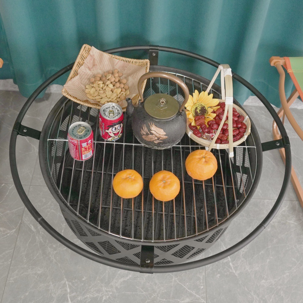 Horno de barbacoa de diamante de patio horno de calefacción interior horno de carbón horno de barbacoa de hierro forjado exterior