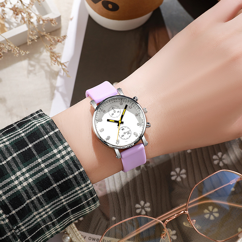 Student Fresh New Quartz Electronic Women's Silicone Tape Watch_voghion.com