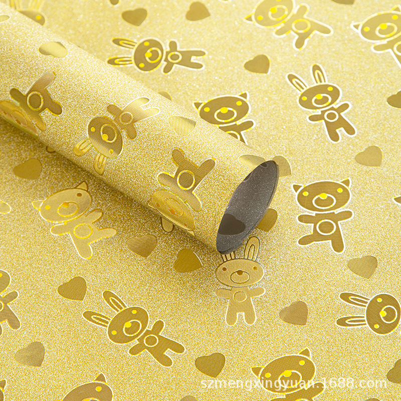 Oro de dibujos animados; papel de arena de color 50*70cm