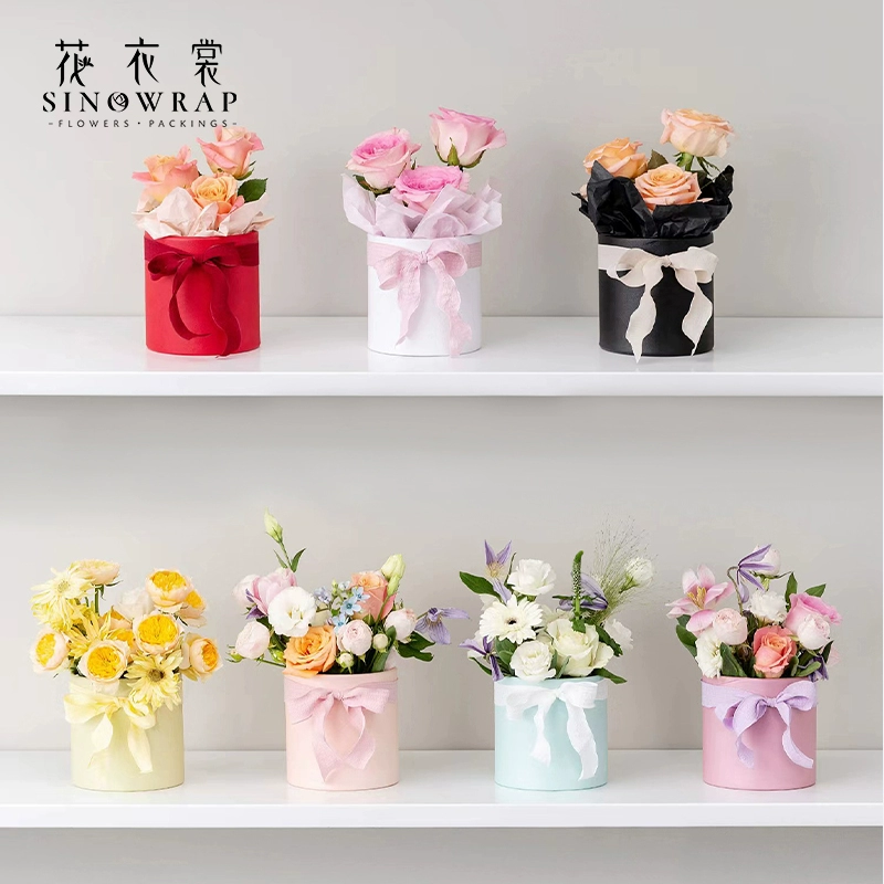 Цветочная одежда круглая мини-ведро с цветами