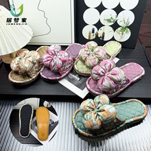 居梦家拖鞋室内家居四季三层加厚布底静音无声牛筋底防滑耐磨软底