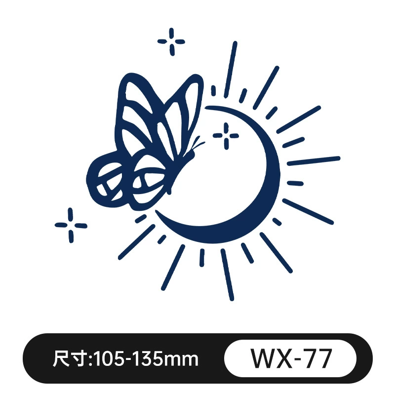 Waterproof fresh retroreflective herbal tattoo stickers for men and women, long-term effect