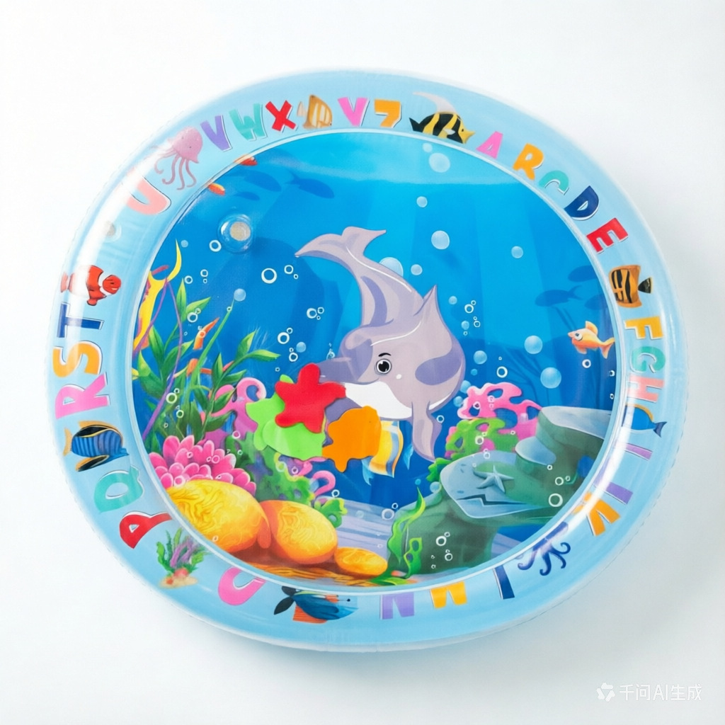Ins Style Marine Animal Play Mat Baby Water Play Mat Baby Crawling Mat Outdoor Water Play Mat Portable Swimming Mat