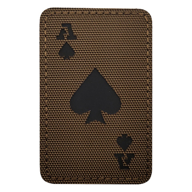 HaiKe picas luminosas al aire libre Ace death Card parche moral táctico ventiladores militares táctico Velcro brazalete insignia