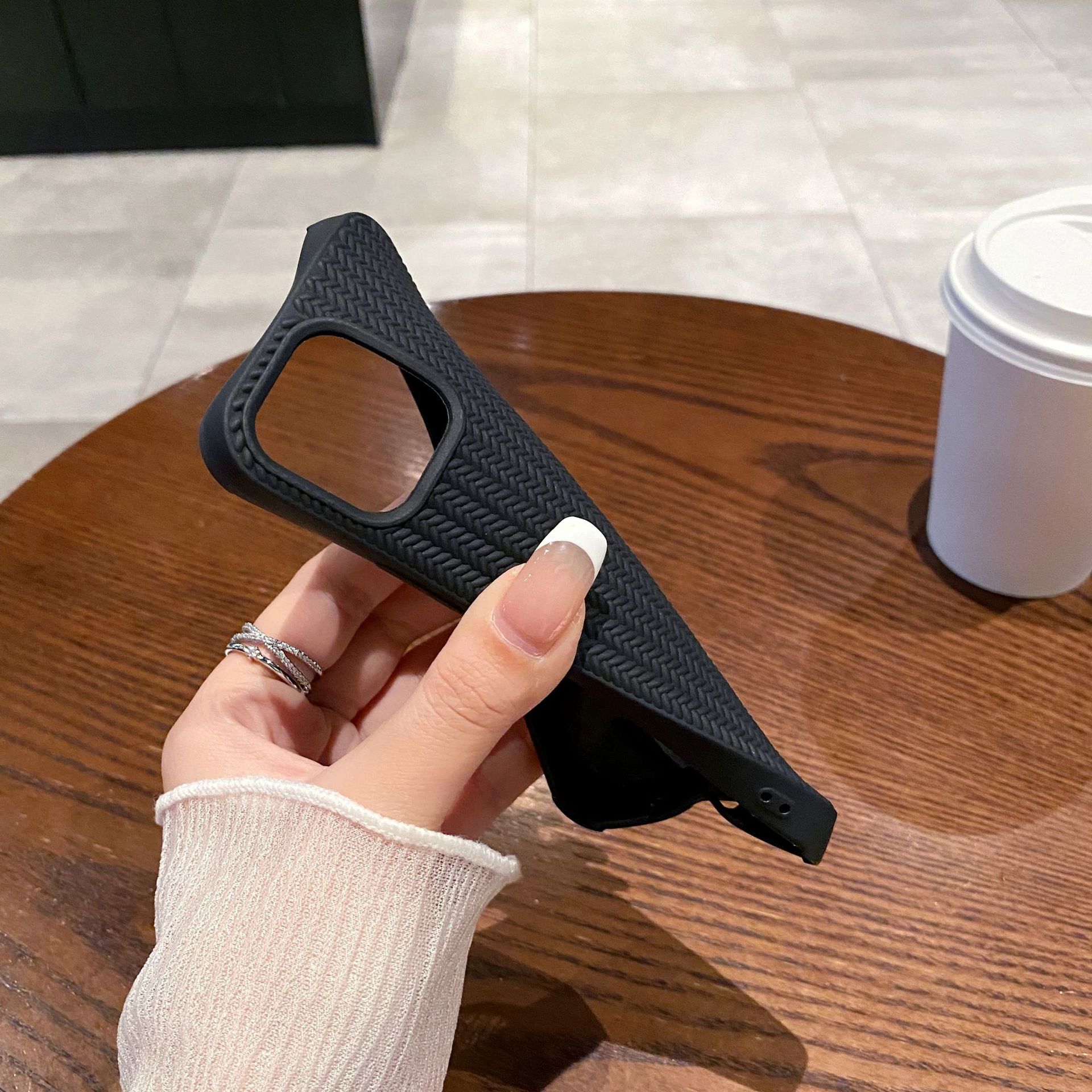 Woven Pattern Phone Case For Iphone 16 Pro Max 14 13 Protective_voghion.com