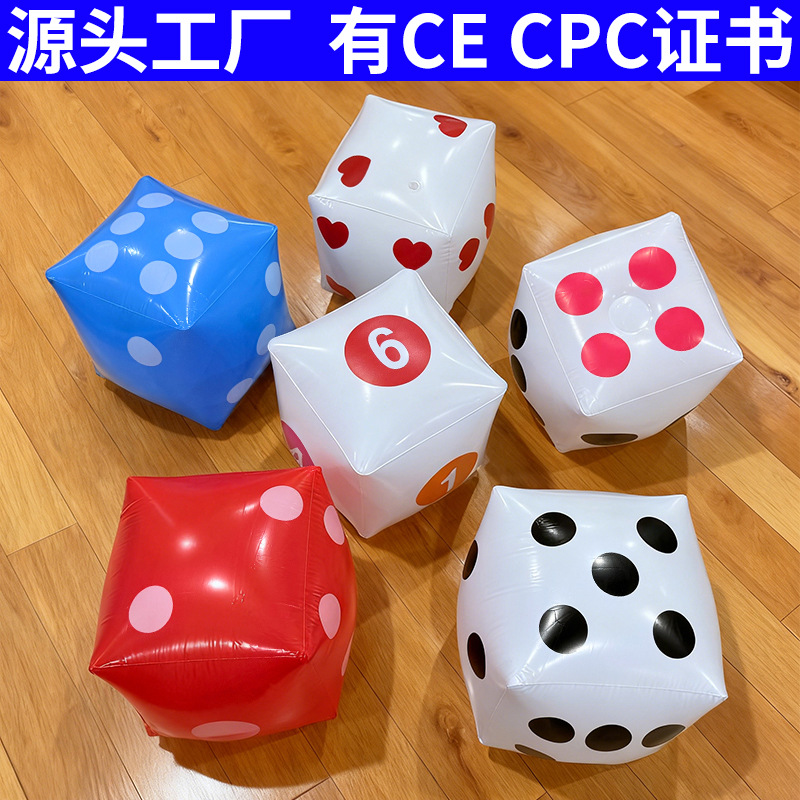 Spot Wholesale Pvc Inflatable Dice Annual Meeting Bar Ktv Activity Props Kidsren's Game Party Large Dice Toys
