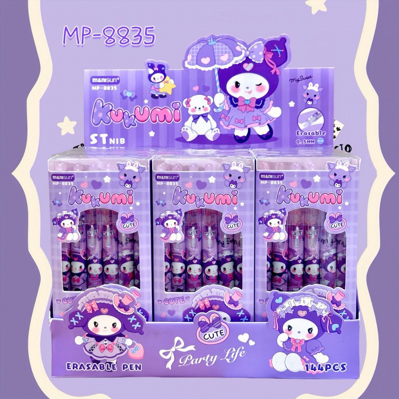 Nuevo grupo de caza de demonios bolígrafo borrable pulsable bolígrafo de firma borrable de alto valor facial bolígrafo de escritura creativo de 0.5m