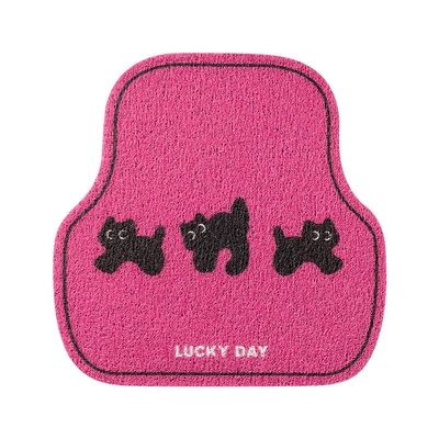 driver's side car floor mats | Universal Foot Pad - rose-red-kitten-silk-loop-floor-mat-1