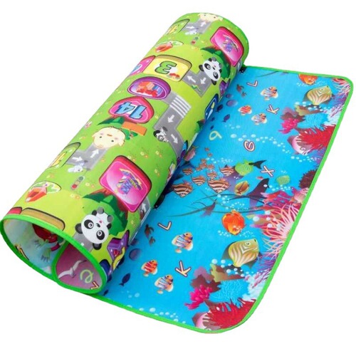 Baby crawling mat crawling mat thickened living room home baby formaldehyde-free XPE floor mat cloth foam cushion