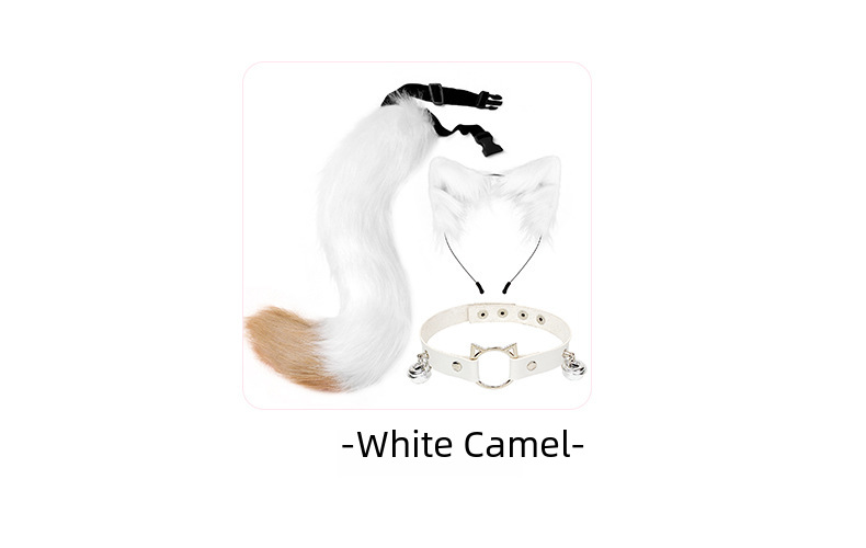 Conjunto de 3 orejas de gato y cola de zorro.