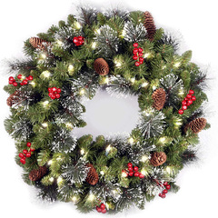 Zonghong クロスボーダークリスマスガーランドドア吊り壁掛け装飾クリスマス籐 PVC 松ぼっくり屋内ペンダント花輪