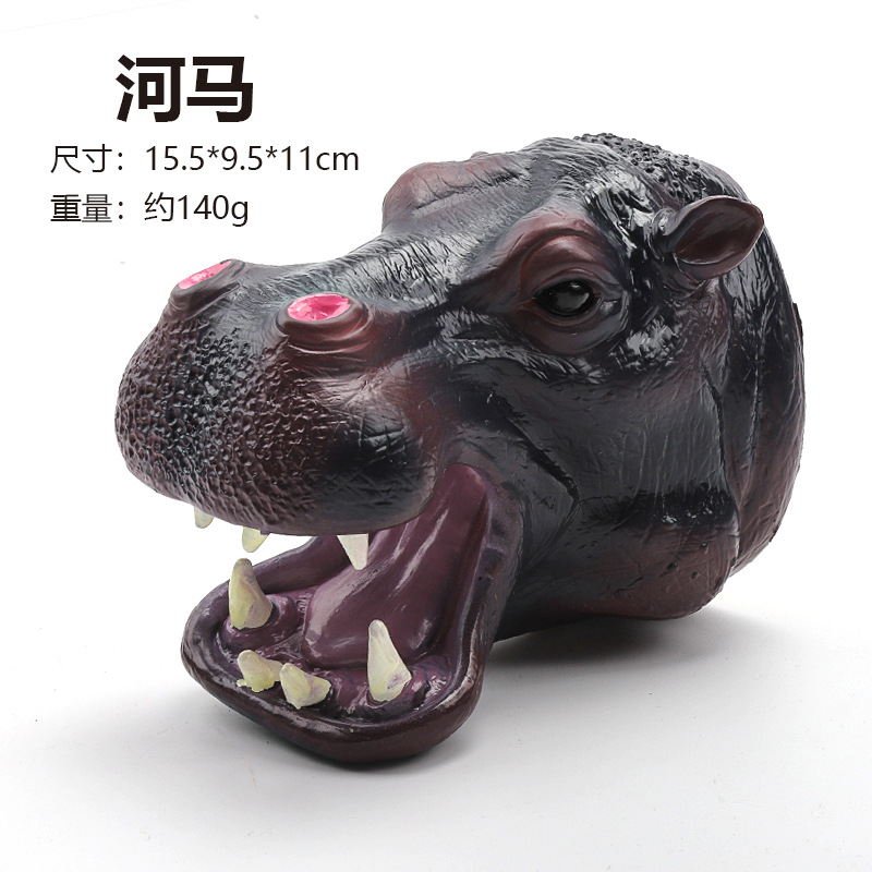 Dinosaurio garra de dinosaurio guantes de muñecas de goma blanda triceratosaurio tiranosaurio simulación animal modelo de juguete para niños