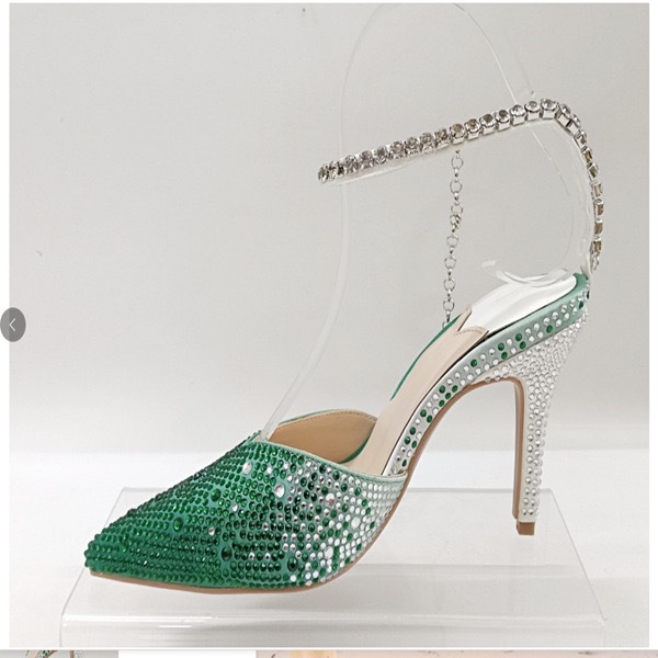 Zapatos de Tacón para Fiesta de Seda y Satén con Tacón Aguja y Punta Afilada para Verano