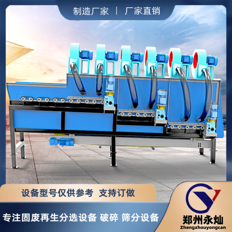 碟盘式风选筛分机,针对建筑,装潢,装修等城市固废分拣再利用