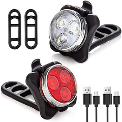Cross-border highlight energy-saving bicycle front and rear lights outdoor night riding lighting lamps warning lights cycling equipment factory wholesale