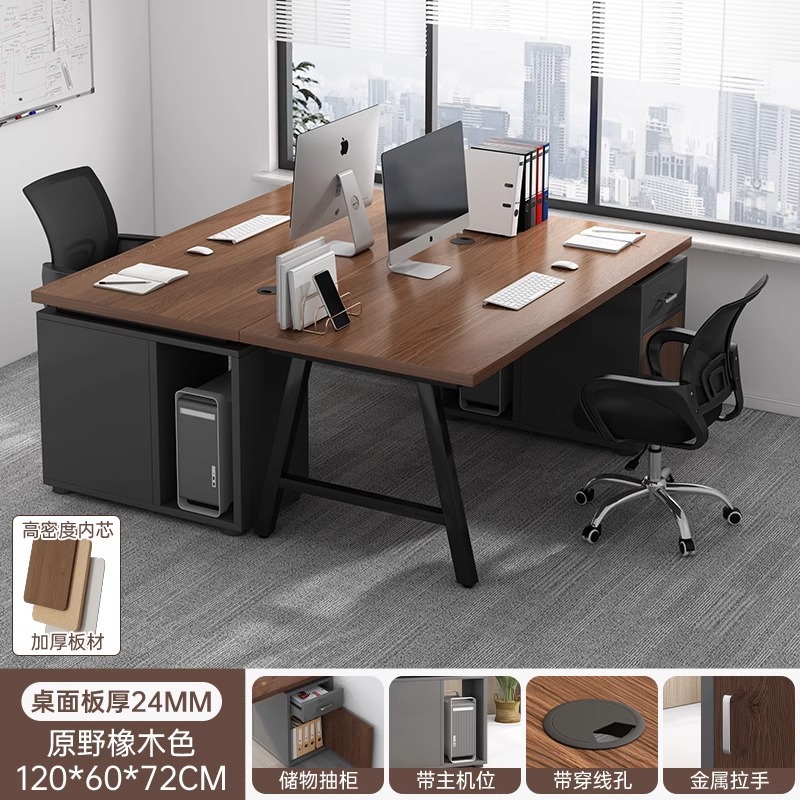 Mesa de oficina y silla combinada mesa de jefe mesa de escritorio mesa de computadora de escritorio simple y moderna mesa de personal de oficina