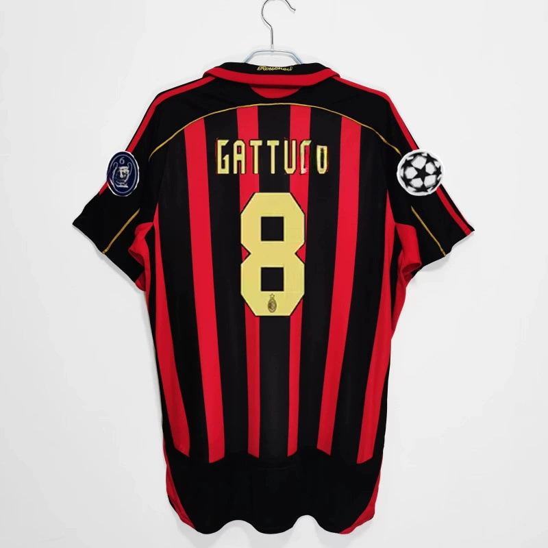 Ретро-футболка 0607AC22 Kakanestama R Tini Inzagi Pirlo длинные рукава, футболка для футбола