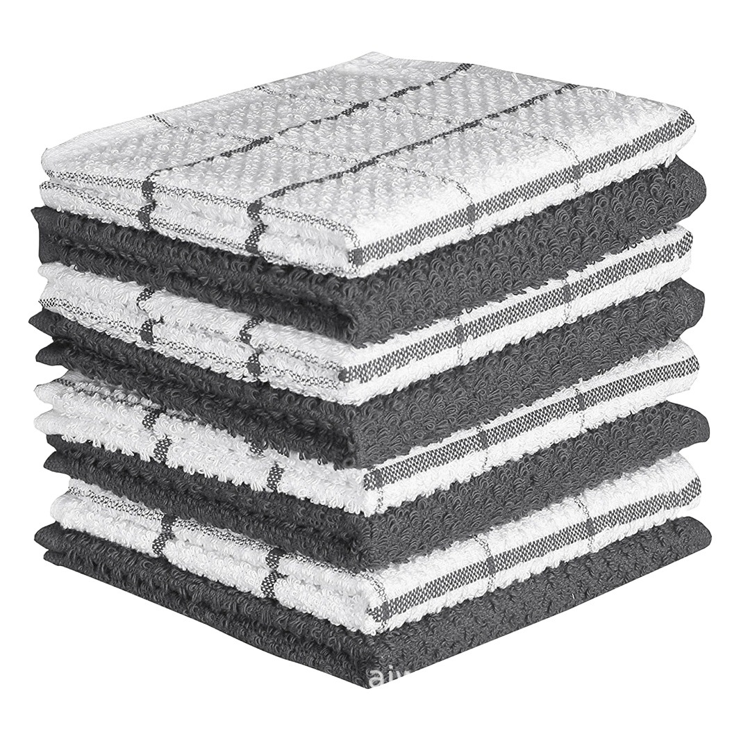 En stock al por mayor panal waffle Plaid algodón cocina paño toalla paño