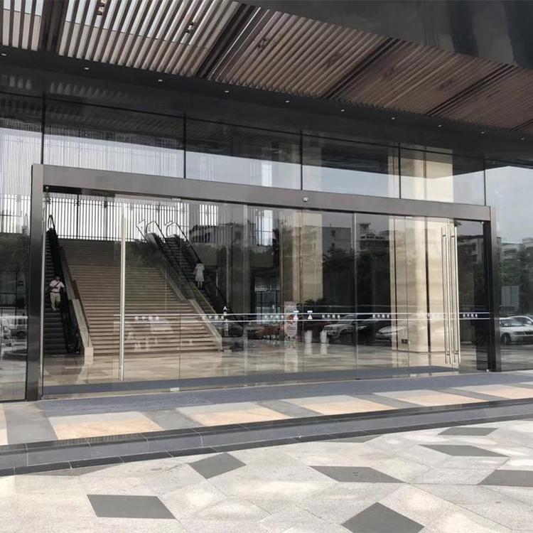 云蜗智能办公楼电动玻璃门家用自动感应入户大门刷脸密码指纹电机