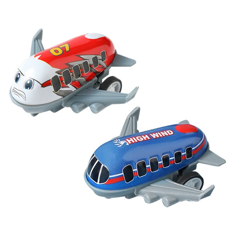 Avión infantil de aleación pull back, modelo de juguete