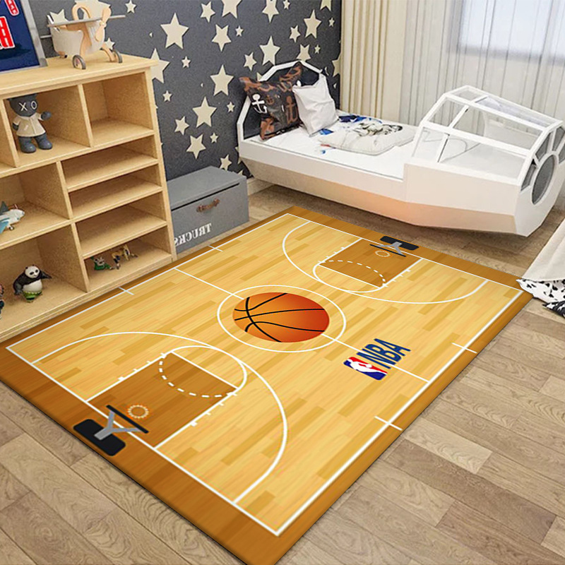 Transfronteriza alfombra de campo de fútbol de dibujos animados dormitorio sala de estar sofá mesa de café alfombra de piso en stock al por mayor