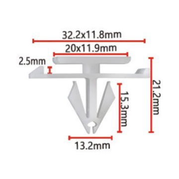 Panel de la puerta placa guardia rueda ceja hebilla techo interior tronco fijo hebilla clip D446 OE:11562563