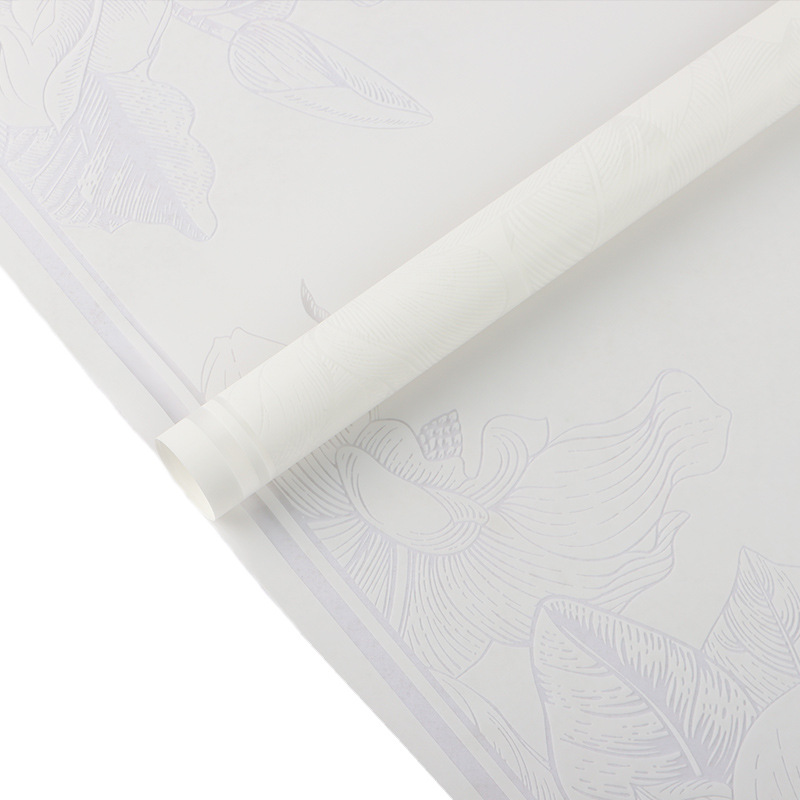 Película de gelatina de Mulan al por mayor Papel de embalaje de flores impermeable Ramo de flores Material de embalaje de regalo Papel Florería Papel de flores