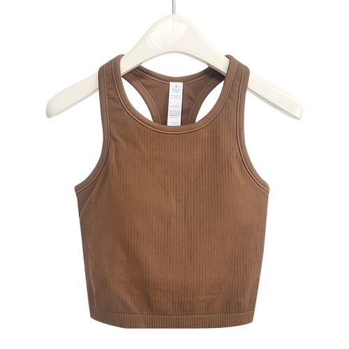 New color EBB yoga top with chest pad breathable quick-drying running sports ulu factory fitness clothing vest