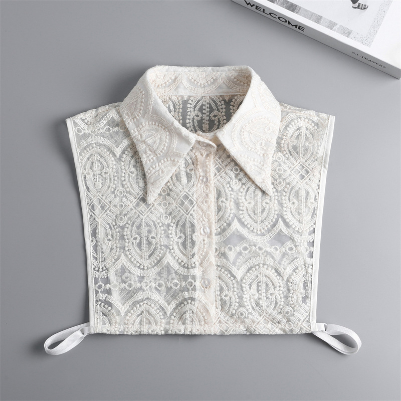 Versatile Thin Beige Lace Pointed Collar Fake Collar Shirt Decoration Fake Collar Cross-Border Manufacturer Wholesale Versatile Thin Beige Lace Pointed Collar Fake Collar Shirt Decoration Fake Collar Cross-Border Manufacturer Wholesale