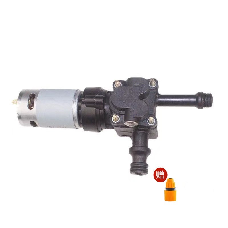 无线锂电水枪水泵14柱塞泵 塑料泵 锌合金泵+送进水接头水泵配件
