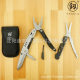 Fukuoka tools outdoor multi-purpose tool set outdoor hand pliers scissors screwdriver whistle ruler saw suit FO-4117