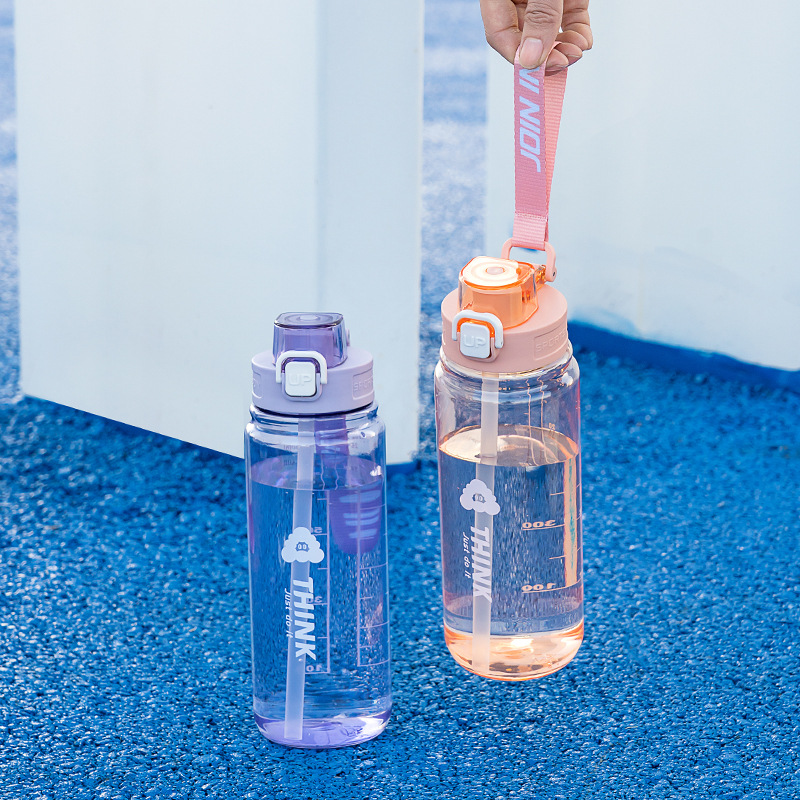 Gran Capacidad de los hombres y de las mujeres taza de plástico portátil con escala de regalo de negocios universal estudiante de plástico hervidor de agua