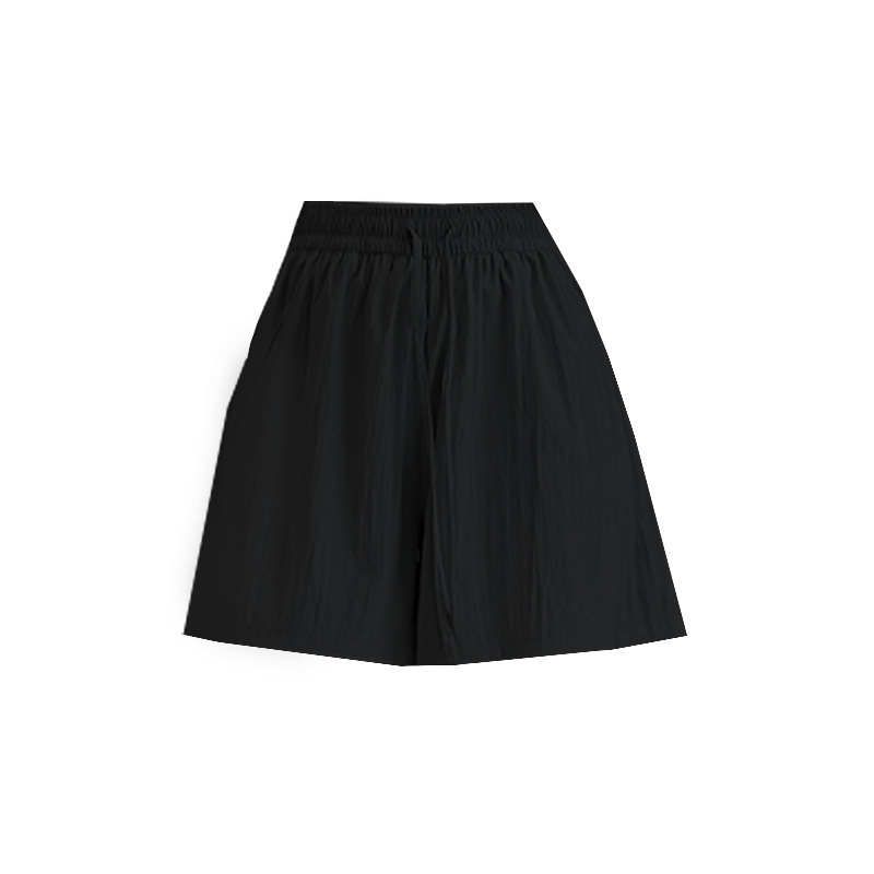 Light Green Versatile Ice Silk Yamamoto Short Pants for Women to Wear Outside, Summer 2025 High-Waisted Wide Leg Loose Casual Five-Finger Pants