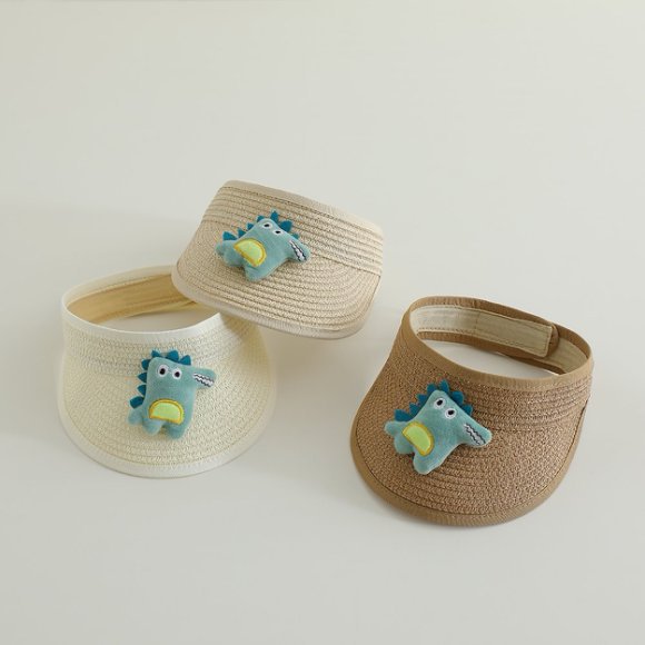 Sombrero solar para niños sombrero de paja de verano bebé gorra de paja de dibujos animados encantador sombrero de sol bebé transpirable de verano