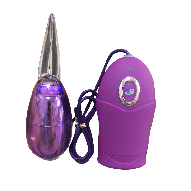 Couple’s Vibrating Egg Vibrator, Multi-Frequency Silicone Toy, Quiet Purple — detail image 2
