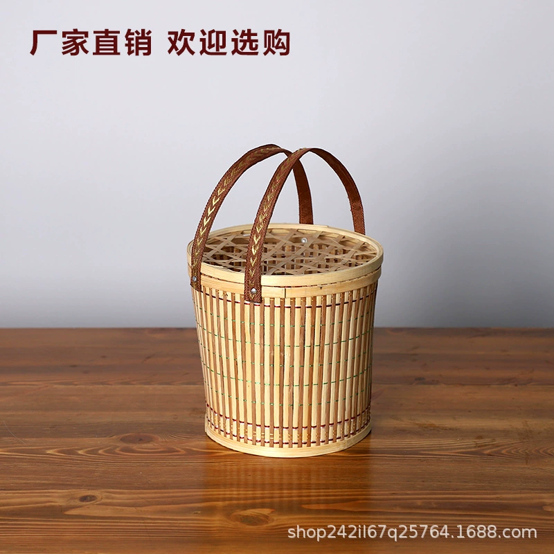 Упаковочная коробка для яиц, плетеная бамбуковая корзина ручной работы, упаковка для местных деликатесов, подарочная коробка для лунных пряников на праздник середины осени, упаковка для новогодних товаров, собственное производство