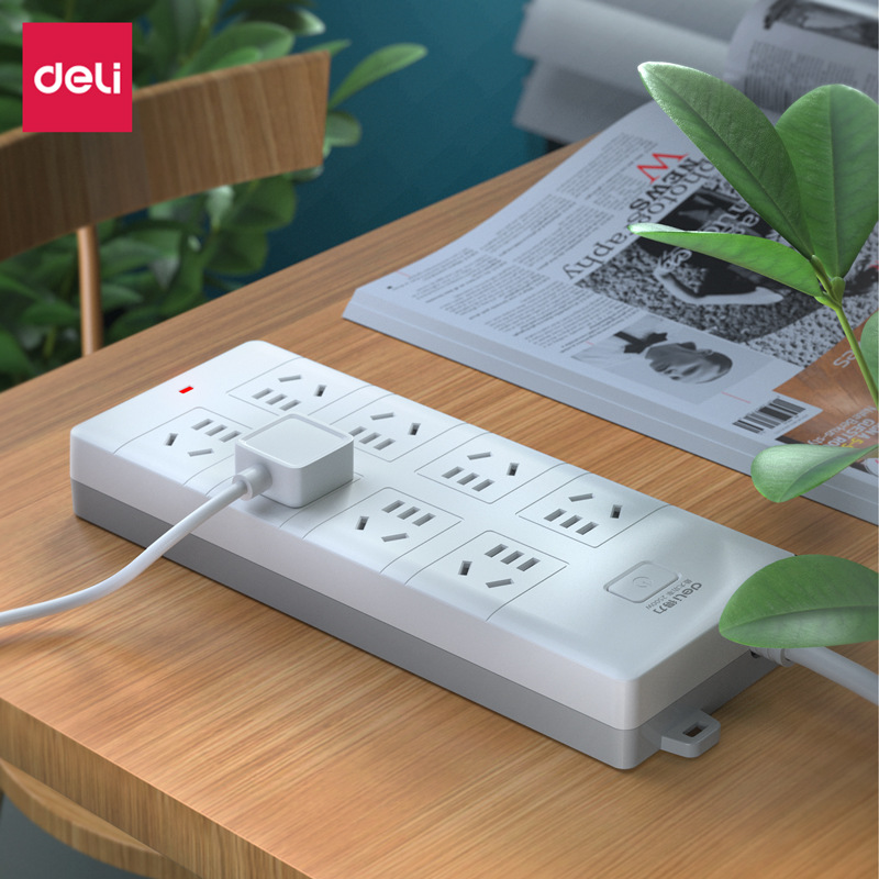 Geti 18170-03/05 Durable Extendable Cord Connector Power Strip with 8 Receptacle Groups for Office and Home, 3M and 5M