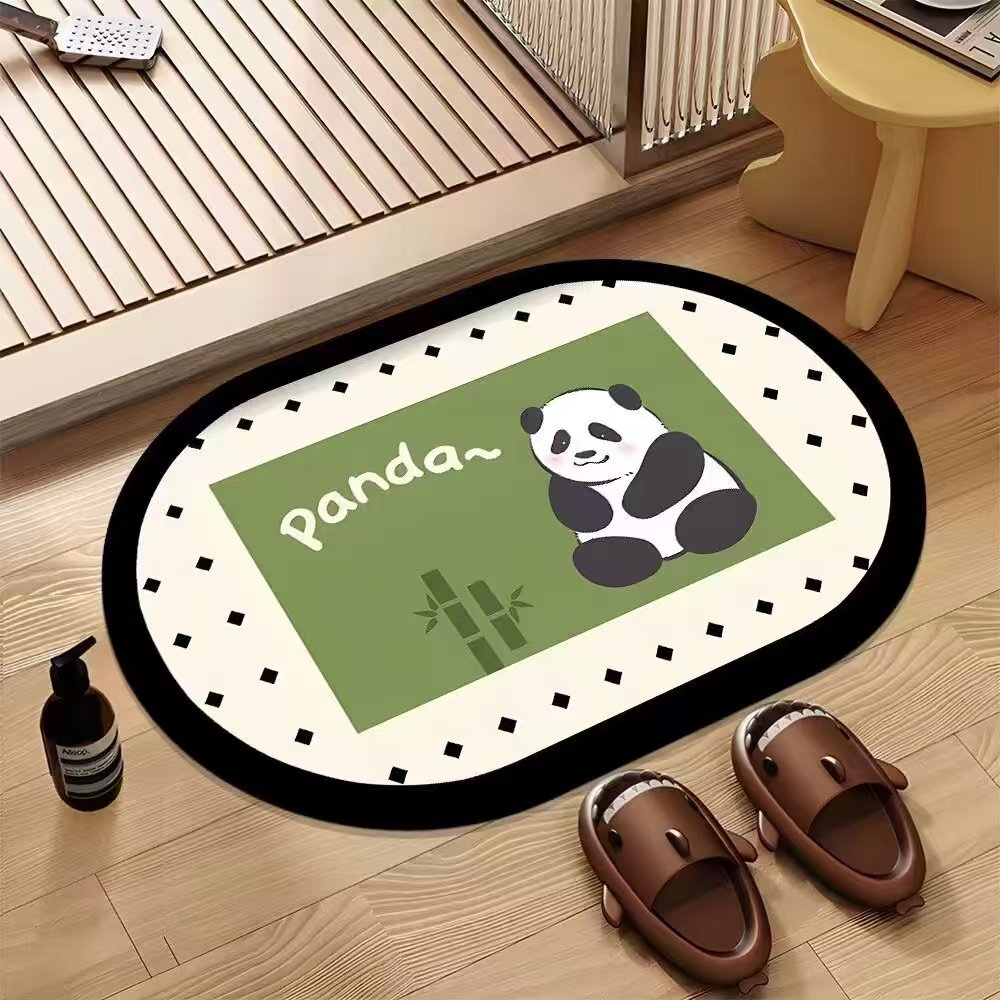 Badmat cartoon panda absorberend en antislip_voghion.com