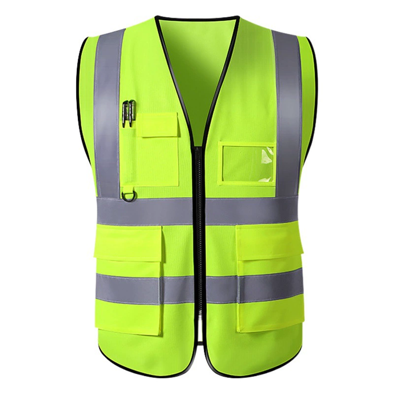 Светоотражающий жилет с несколькими карманами, светоотражающая одежда, дорожное строительство, санитарное предупреждение, строительная площадка, вождение, светоотражающая одежда с принтом