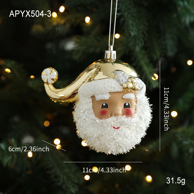 新しいゴールデン粘着粉末光沢のあるプラスチックインペンダントカラーパウダー漫画ペンダントクリスマスツリーウィンドウ装飾|undefined