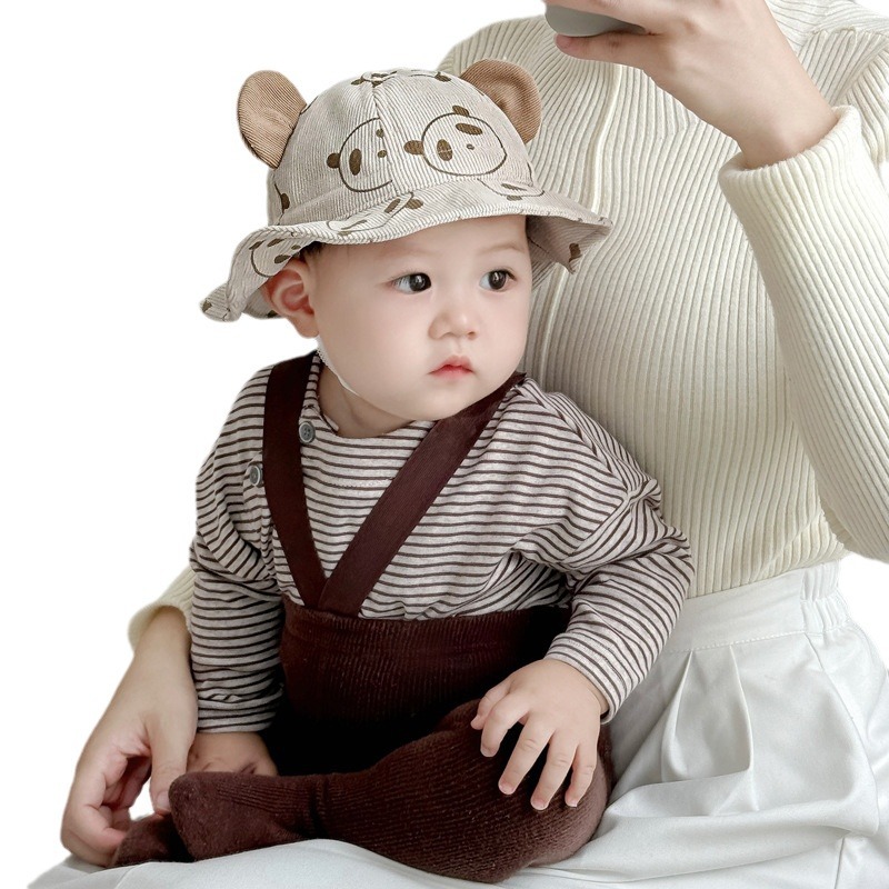 Sombrero de bebé primavera y otoño para niños, sombrero de pescador para niños, sombrero solar para niñas, sombrero de algodón para bebés, verano, lindo y lindo