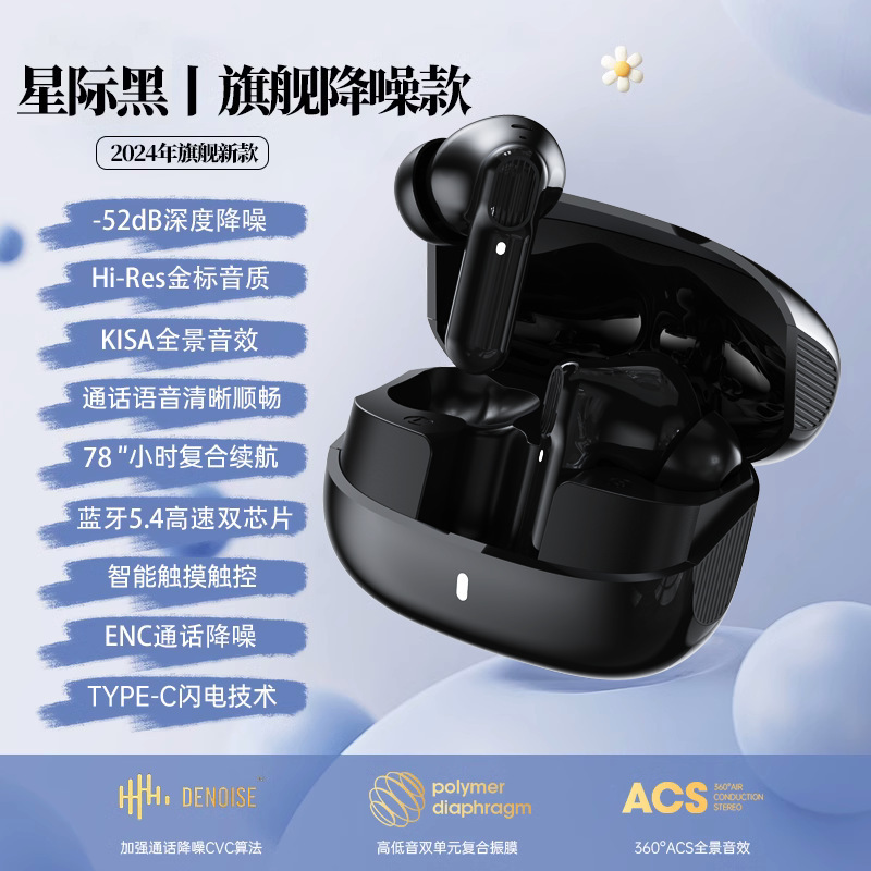 无线蓝牙耳机官方正品降噪半入耳式适用苹运动果2025新款超长续航|undefined