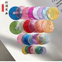 天然镜贝壳圆片散装饰品配件双孔白贝母手工diy灯具婚礼布置材料