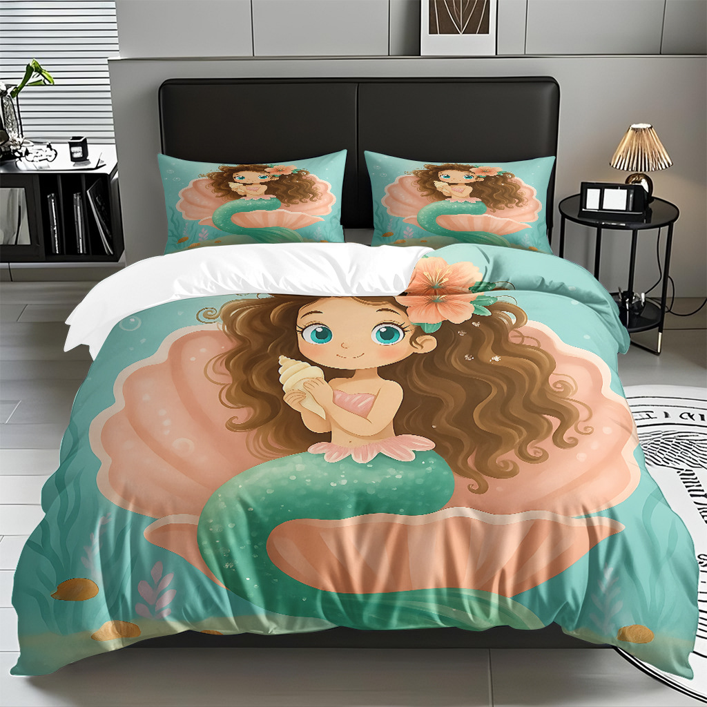 Textil doméstico transfronterizo para hacer sirena pequeña impresión digital kit fuente fábrica TEMU / JIT