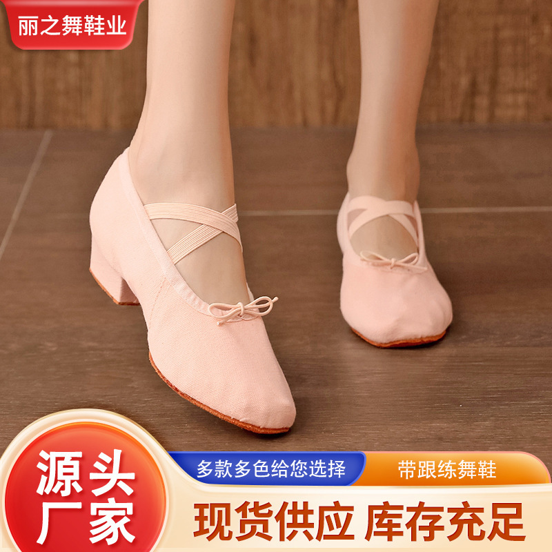 Dance Shoes with Heels, Ballet Shoes, Lace-Up Practice Shoes, Soft-Soled Shoes, High-Heeled Teacher Shoes, Indoor Modern Dance Breathable Shoes Dance Shoes with Heels, Ballet Shoes, Lace-Up Practice Shoes, Soft-Soled Shoes, High-Heeled Teacher Shoes, Indoor Modern Dance Breathable Shoes