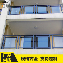 工程写字楼小区铝合金栏杆露台连廊走廊阳台夹胶钢化玻璃格栅安全
