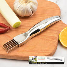 不锈钢多用途切菜器葱丝刀切葱器刨丝葱花刀创意厨房小工具器