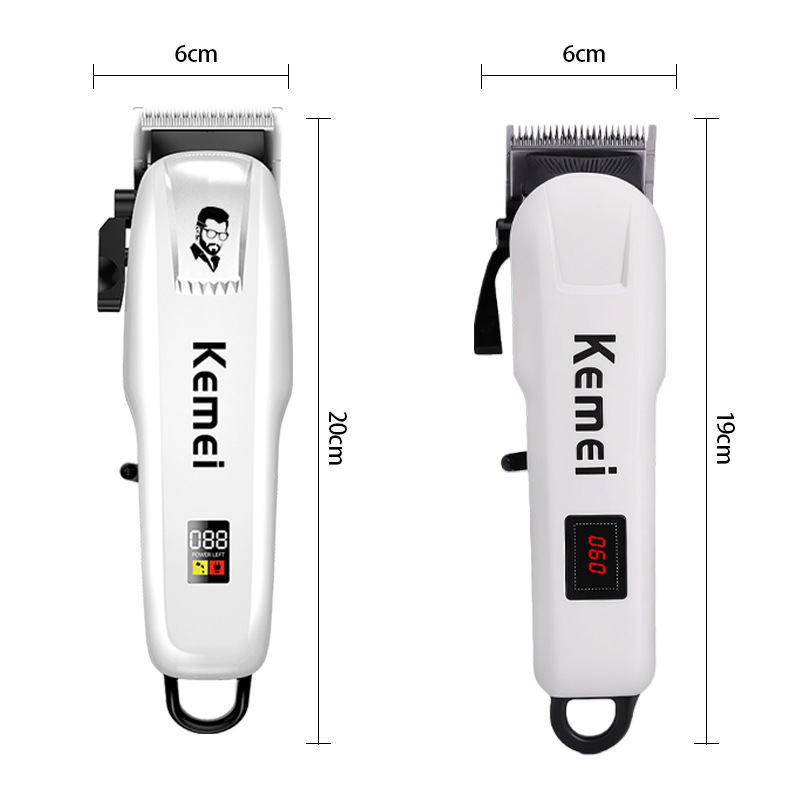 Cortadora de Pelo Kemei KM-809A, Recortadora de Pelo Eléctrica con Pantalla LCD, Enchufe Transfronterizo de Amazon, Cortadora de Pelo Profesional para Salón