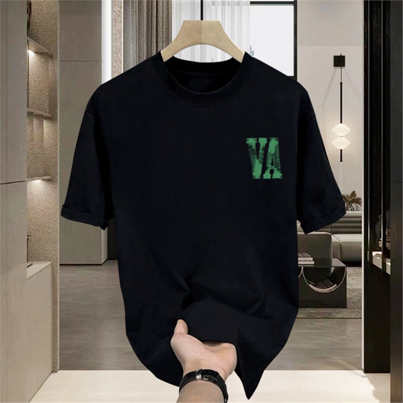 Men's Clothing Ins Trend Simple Printing All Match Light Luxury Handsome Casual Fashion Brand Tops_voghion.com