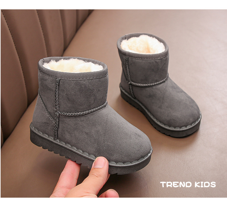 Doposci per bambini per ragazzi e ragazze nell'inverno 2023 nuovo set di stivaletti corti, scarpe in cotone scamosciato, isolamento in peluche_voghion.com